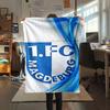 1PC 1. FC Magdeburg Flame Patterned Flannel Blanket Suitable For All Seasons for Home Decor Warmth and Comfort Gifts Holiday Present