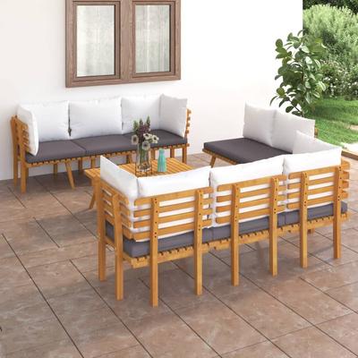 Vidaxl 8-Cz. Garden Lounge Set, With Cushions, Acacia
