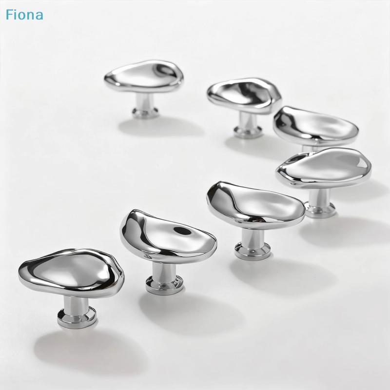 Trregular Pebble Shaped Chrome Door Knob,Modern Minimalist Passage Door Handle for Interior Doors