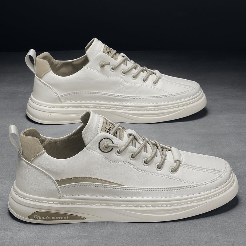 Men's Shoes European Board Shoes 2024 New Winter New Breathable Shoes Men's Little White Shoes Sports and Leisure Trendy Shoes