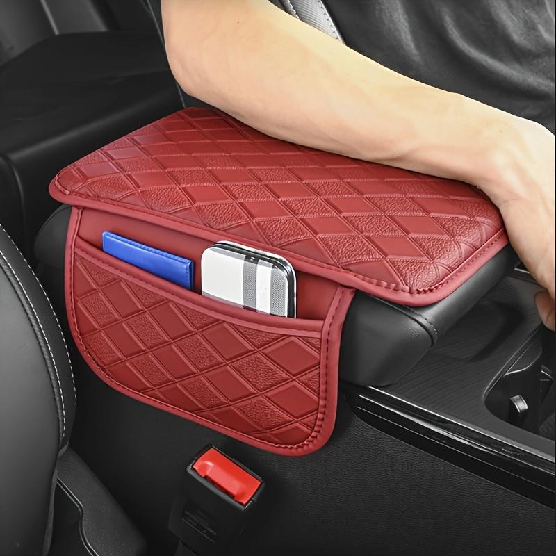 Car Armrest Box Heightening Pad Car Armrest Box Pad Multifunctional Universal Interior Leather Storage Bag