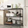 3- Shelf Metal Shelving Unit 35.6Wx14Dx36HAdjustable Storage Shelves Heavy Duty Garage Steel Shelving for Office Wire Rack Smal