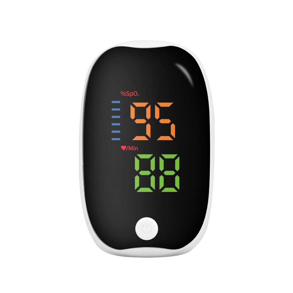 LK89 FDA Certified White Round Pulse Oximeter: Heart Rate & Blood Oxygen Monitor with Finger Clip