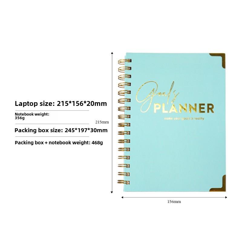 Agenda Mensile A5 2025: Calendario Inglese con Rilegatura a Spirale in Raffinata Scatola Regalo, Logo Personalizzato Disponibile
