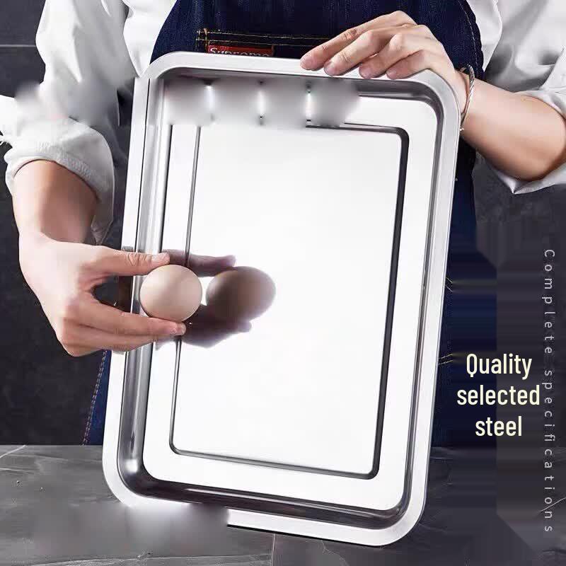 Commercial Stainless Steel Rectangular Serving Tray