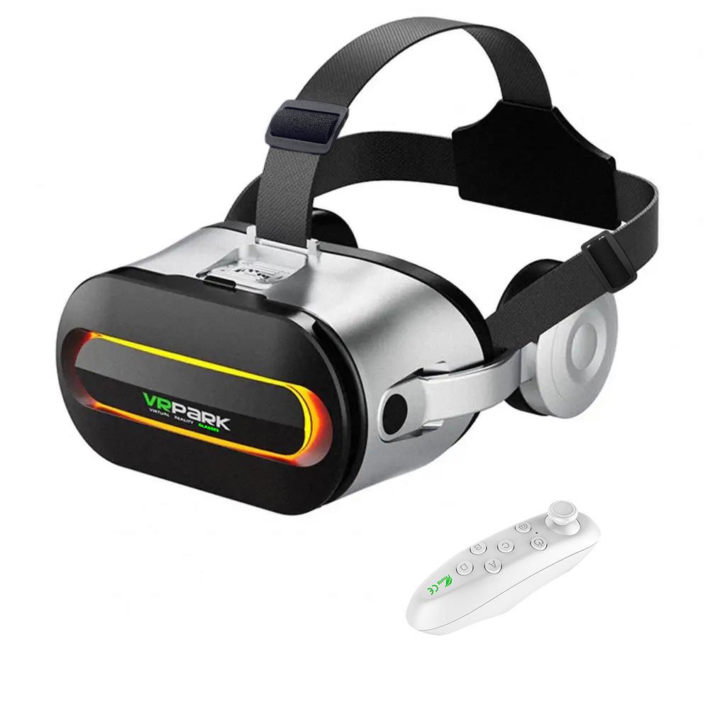 4K All-in-One VR Glasses with Bluetooth Headset for 3D Games and Movies
