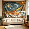 Custom Name Personalized Charizard VS Blastoise Print Tapestry, Wall Art Decor, Bedroom, Dorm, Apartment, LivingRoom, Party Backdrop, Gift for Birthda