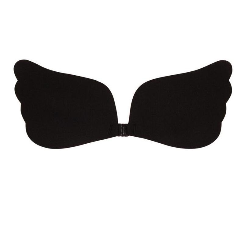 Angel's Wings Silicone Nipple Covers - Invisible Front Buckle Strapless Bra, Breathable & Seamless.