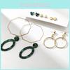 Boucles d'oreilles pendantes géométriques élégantes en alliage, simples plaquées, bijoux de mode pour femmes