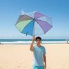 Automatic/Manual Rainbow Umbrella Portable Transparent Umbrella Windproof Umbrella  Commuting