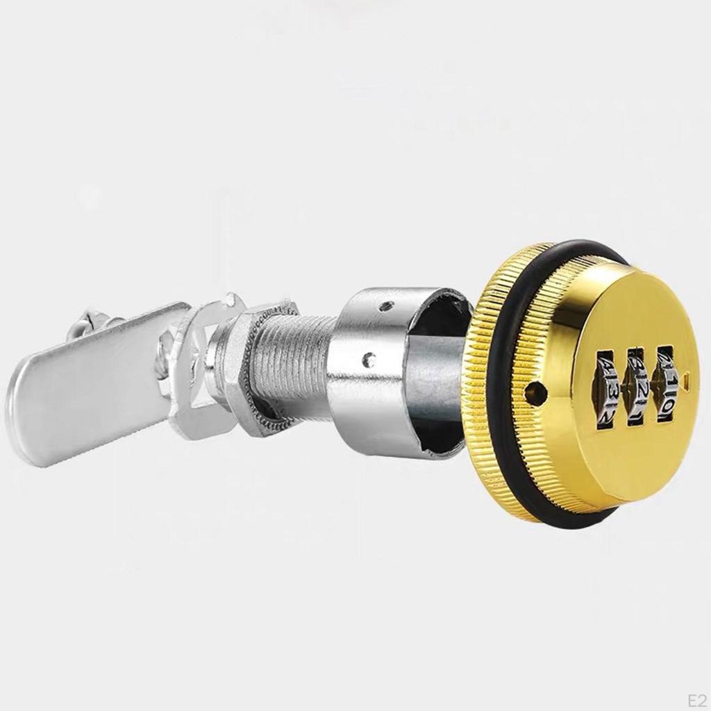 Combination Locks Bright Chrome Zinc Alloy Password Coded Lock Durable Construction 30mm