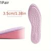 1Pair Height Increased Insoles for Women Shoes Inner Sole Shoe Insert Lift Heel Comfort EVA Heightening Feet Care Insoles