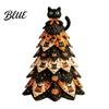 Festive Desktop Displays DIY Supplies Kit Witch Fabric Tree Halloween Quilted Cat Spider 3D Padded