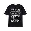 European Sizes Stylish Back Off Slogan Pattern Print Men's T-shirt, Graphic Tee Men's Summer Clothes, Men's Outfits