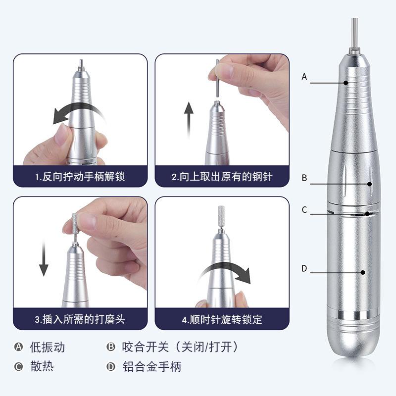 1Pc New Rechargeable Nail Polisher Electric Nail Remover Nail Polisher Portable Nail Polisher Special for Nail Salons