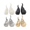 2x Elephant Figurine Sculpture Art Statuette Desk Animal Present Cute Ornament