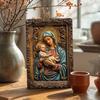 Vintage Mary & Jesus Aluminum Wall Art, Metal Tin Sign for Home, Office, or Bedroom Decor | Durable, Easy-to-Install