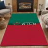"Green and Red Minnesota Wild Logo" Patterned Carpet, Non Slip Mat Suitable for Living Room and Bedroom Sofas