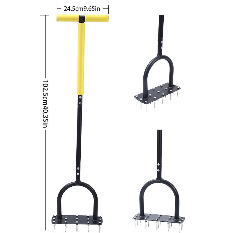 Ruční provzdušňovač trávníku Zahradní nástroj pro odběr půdy Praktický zemědělský nástroj pro kypření půdy pro péči o trávník, dvůr a zahradu