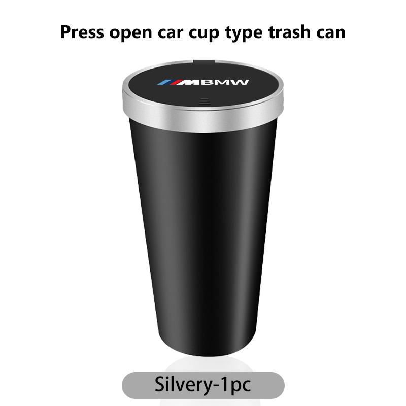 Universal Car Garbage Bin Cup Holder Rubbish Storage Trash Can For BMW M 1 3 4 5 6 7 Series X1 X3 X4 X5 G20 G38 F48 E36 E39 UNYDV1