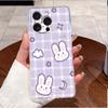Case For iPhone 14 Pro 6.1" Casing iPhone 14 Pro Max 6.7" Cover Luxury Cute Love Rabbit Funny Clear Soft Silicone TPU Phone Case