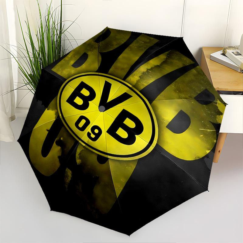 1 PC Automatic Folding Umbrella - Bvb Pattern Portable Foldable Design With 8 Ribs Christmas Birthday Gifts