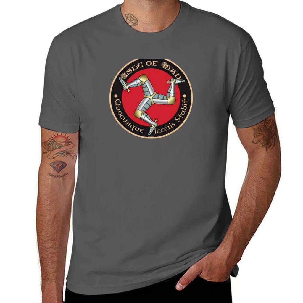 ISLE of Unisex ELLAN VANNIN TT Racing UK Sticker TShirt Basic Simple Casual Short Sleeve Tee