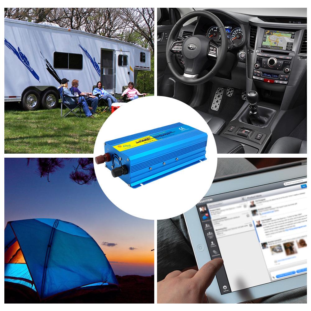 Tuyang Pure Sine Wave Inverter 800W/2000W, 12V/24V to 220V-240V for Car/Home/Solar Use.