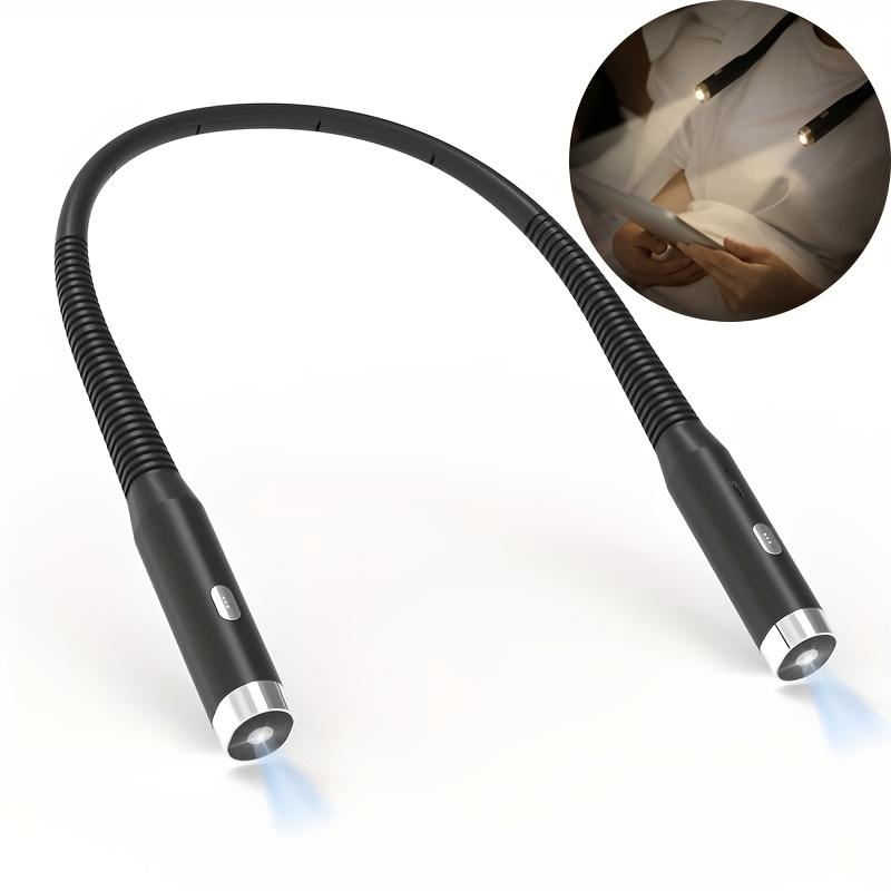 1 rechargeable and adjustable neck reading light bookshelf gift with 3 lighting modes