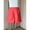 Counter Order Watermelon Red High Waist Linen Shorts