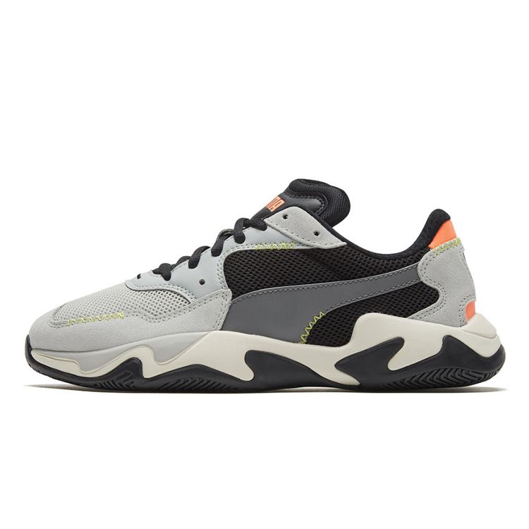 Puma Storm Stitching Lace-Up Sports Shock Absorbing Waterproof Low-Top Casual Shoes Unisex sneaker Cement-Gray 372274-03