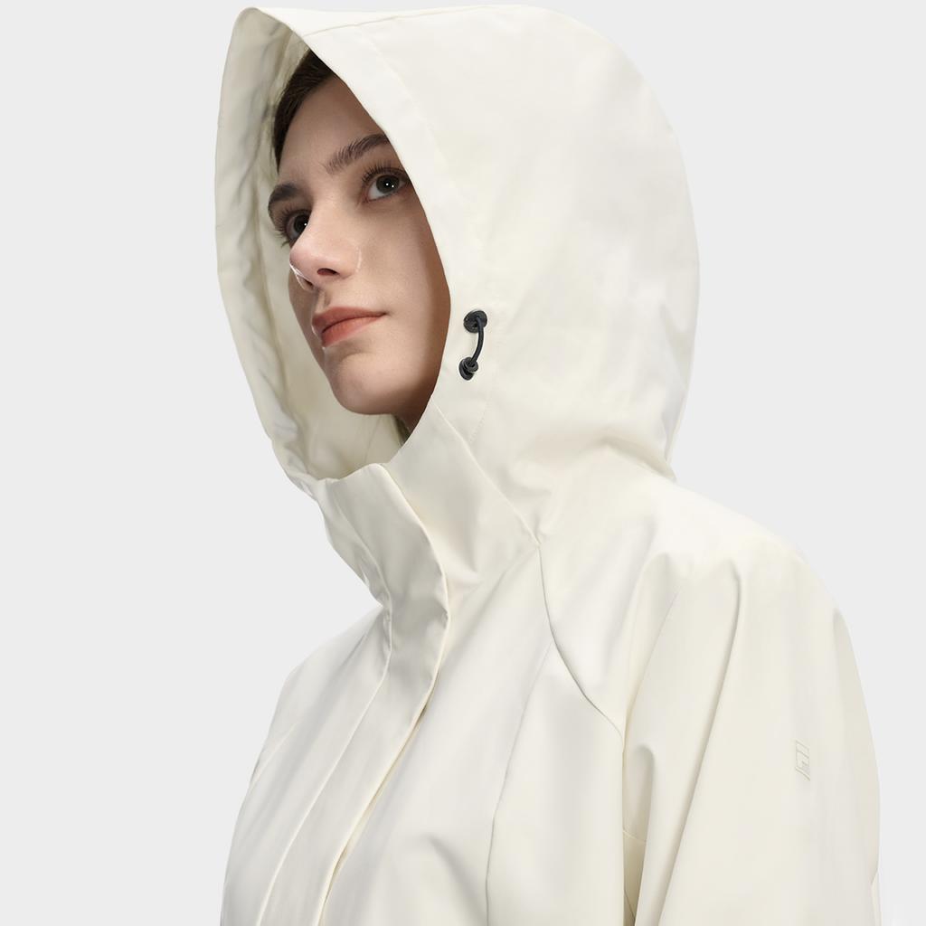Fila White Fashionable Personality Simple Classic Retro Sports Casual Versatile Comfortable Hooded Loose Woven Jacket Women Jackets F11W613701FIV