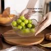 Ru Han Light Luxury Gold-Rimmed Glass Salad Bowls, Set of 3