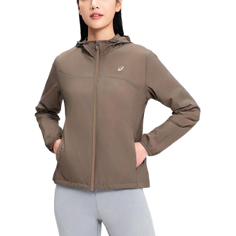 Asics SS25 Sports Lifestyle Series Techplus Fashion Comfortable Versatile Hooded Jacket Women Jacket Light-Brown 2012D254-020