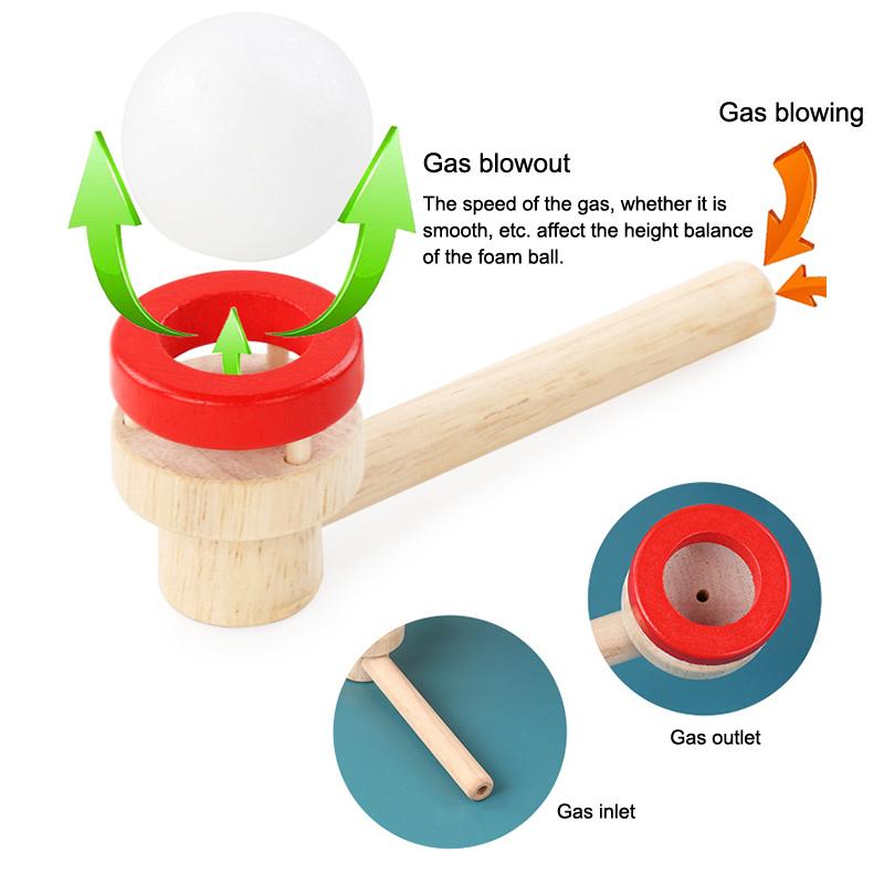 Suspended Blow Ball Toy Colorful Animal Head Blow Pipe Toy Kids Interactive Game Toy
