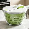 Detachable Drain Basket Vegetable Salad Spinner, Bowl And Mesh Design, Manual Multi-purpose Strainer Hand-Centrifugal Dehydration System, Quick Drying