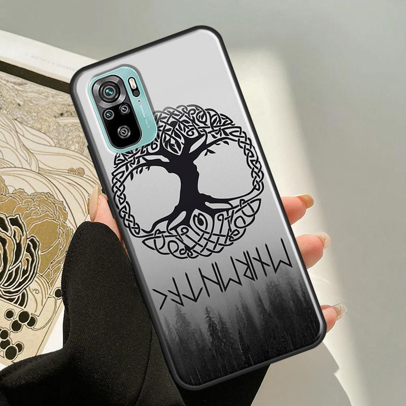 Viking nordic runes vegvisir pagan Fall Für Xiaomi Redmi Hinweis 11 Pro 7 8 9 10 Pro 10S Abdeckung für Redmi 10 9 9A 9C 9T Coque