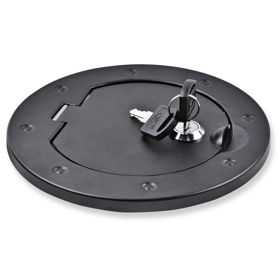 For 07-18 Jeep Wrangler JK Aluminum Gas Tank Cap Locking Fuel Filler Door Cover