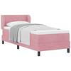 Box Spring Bed with Headboard Pink 80 X 200 Cm Velvet