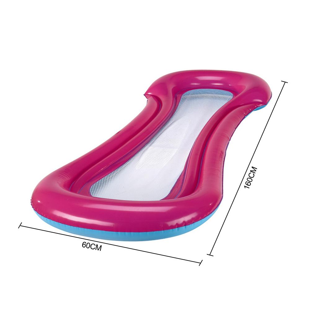 Foldable Inflatable Floating Row Summer PVC Swimming Pool Air Mattresses Water Float Bed Lounger Chair Hammock Beach Pool Party