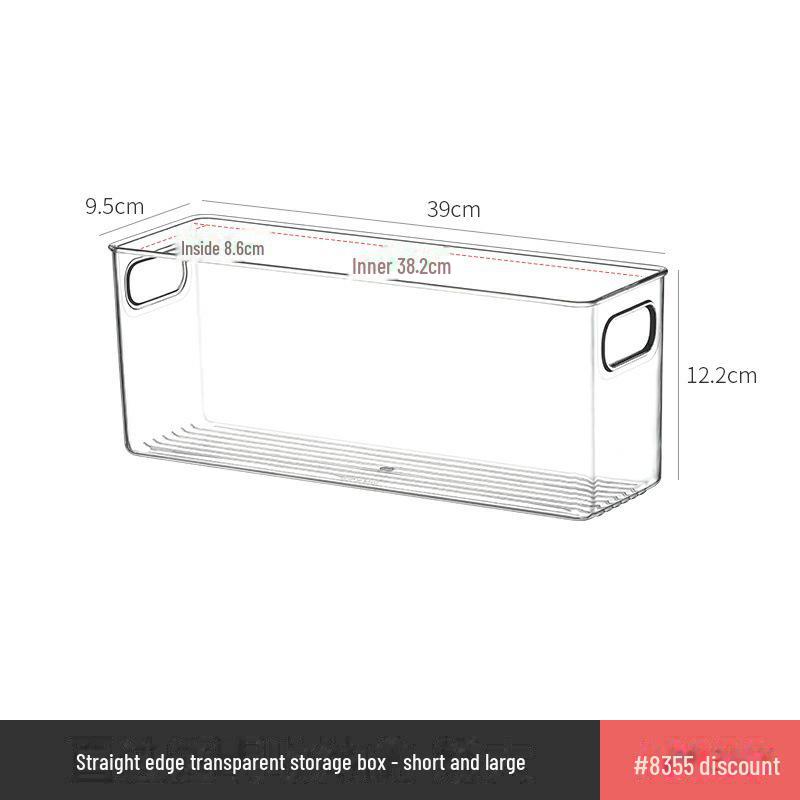 Transparent Acrylic Desktop Storage Box: Rectangular Mirror Cabinet for Cosmetics, Stationery, or Kitchen Essentials