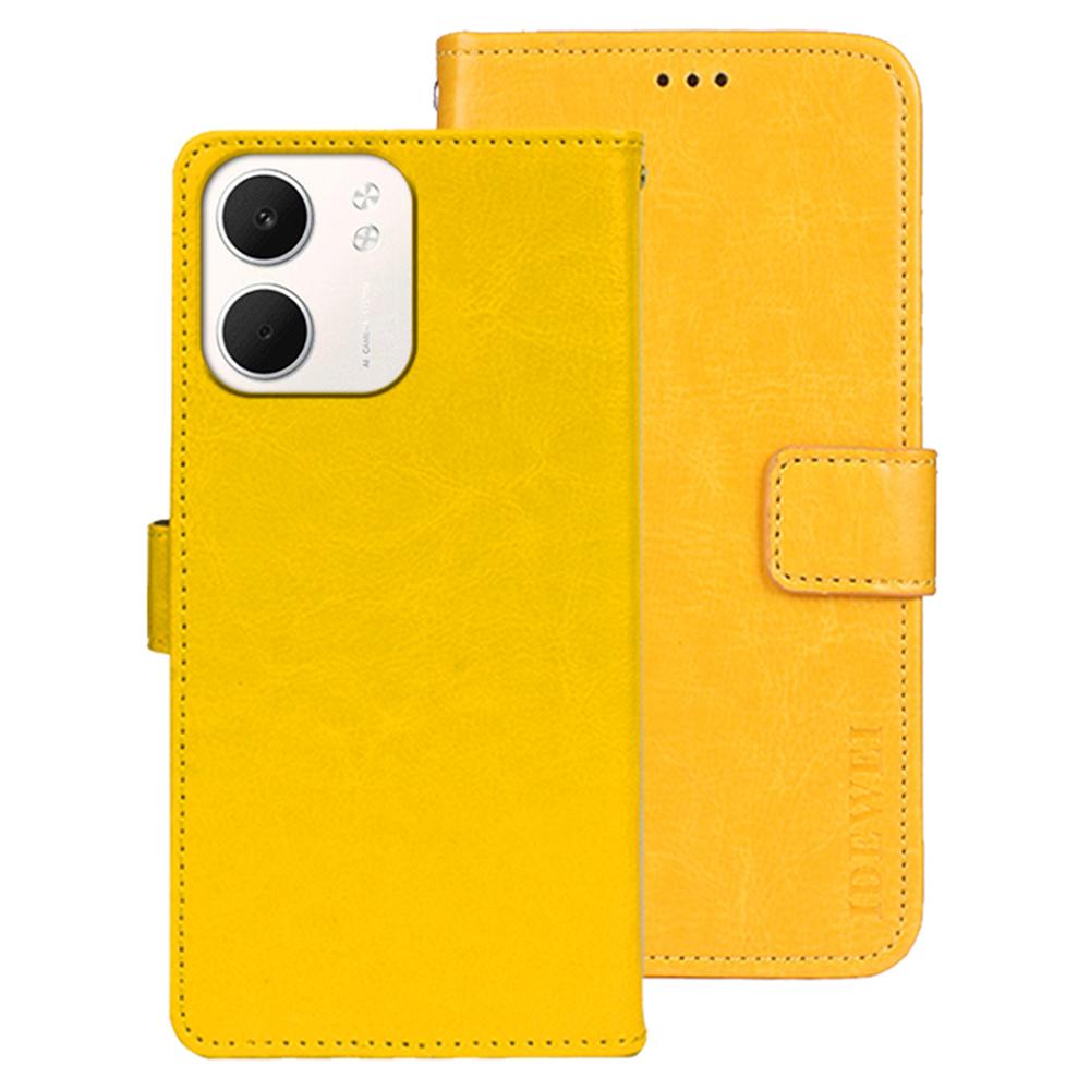 IDEWEI For Oppo A5x 4G Stand Case Crazy Horse Texture Leather Phone Cover