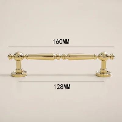 Bright Gold Solid Cabinet Handle and Knob Brass Drawer Knobs T Bar Bedroom Kitchen Cupboard Hardware Bathroom Furniture