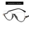 2022 Retro Rhinestone Semi-Rimless Anti-Blue Light Glasses - European & American Style Trend