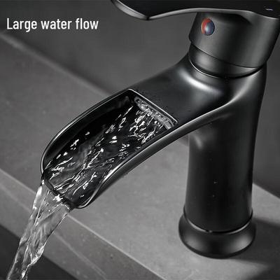 MDNG Black Waterfall Countertop Basin Faucet