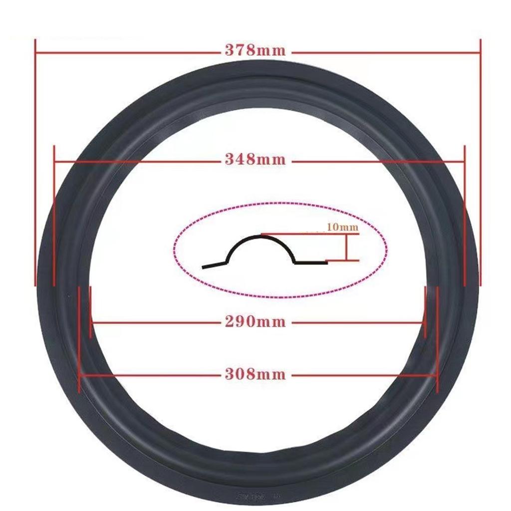 Rubber Edge Rings Replacement Parts Speaker Surround Rubber Folding Ring DIY Repair Parts 15 /18inches