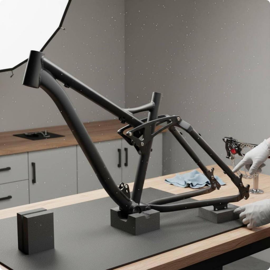 26 Inch Aluminum Mountain Bike Frame 4Link Structure Quick Release for Rough Terrain, Trail