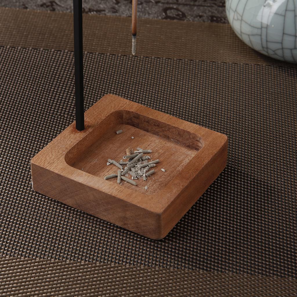 Chinese Zen Incense Holder for Sticks Upside Down Incense Burner with Wooden Ash Catcher Buddhism Supplies Home Decor