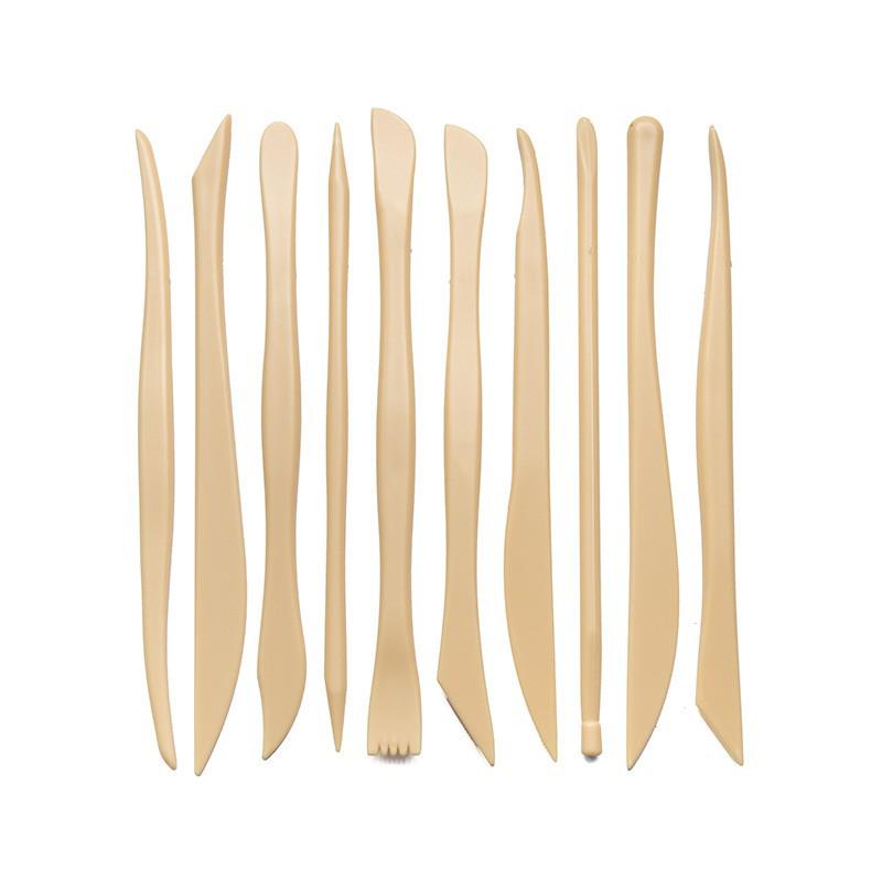10-Piece Pottery & Sculpture Tool Set for Clay, Cake, & Fondant Crafting