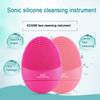 USB Recharge Electric Face Vibration Cleanser Facial Brush Silicone Waterproof Ultrasonic Pore Deep Cleansing Massager Beauty